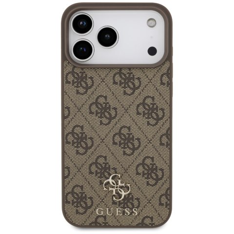 Guess nakładka 4G Small Classic Logo MagSafe do iPhone 17 Pro Max brązowa