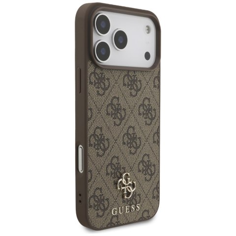 Guess nakładka 4G Small Classic Logo MagSafe do iPhone 17 Pro Max brązowa