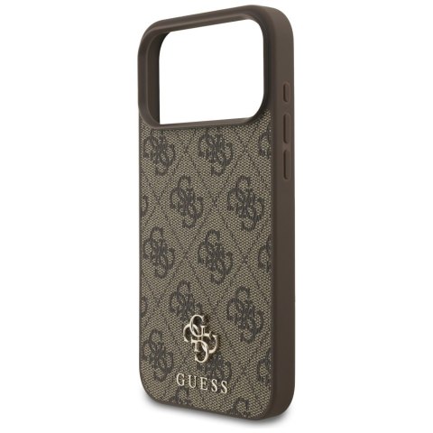 Guess nakładka 4G Small Classic Logo MagSafe do iPhone 17 Pro Max brązowa