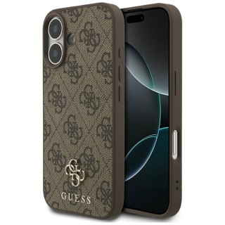 Guess nakładka 4G Small Classic Logo MagSafe do iPhone 17 brązowa