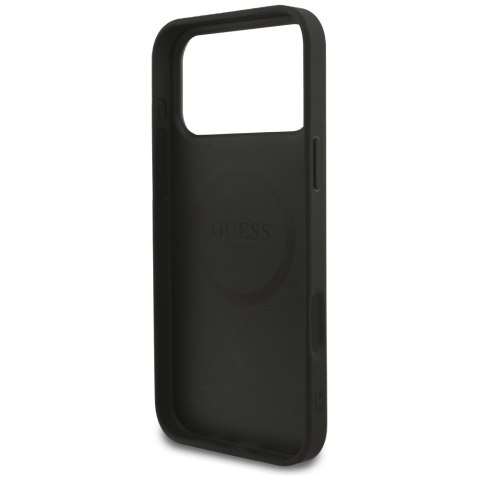 Guess nakładka 4G Strap Triangle Logo MagSafe do iPhone 17 Pro Max czarna