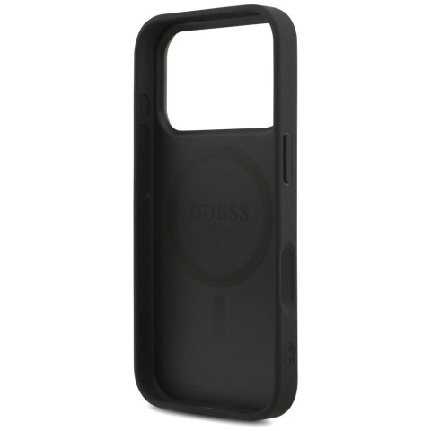 Guess nakładka 4G Strap Triangle Logo MagSafe do iPhone 17 Pro czarna