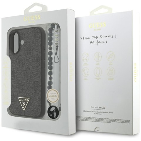 Guess nakładka 4G Strap Triangle Logo MagSafe do iPhone 17 czarna