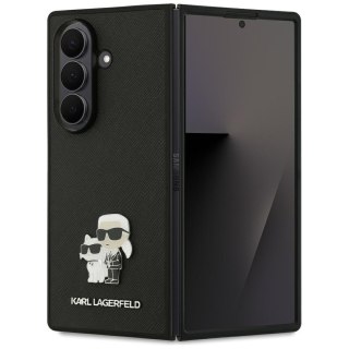 Karl Lagerfeld nakładka Saffiano Karl&Choupette Pin do Samsung Galaxy Z Fold7 czarna