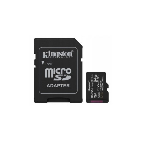 Kingston *microSD 64GB Canvas Select+ G3 150MB/s Adapt