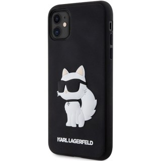 Karl Lagerfeld nakładka do iPhone 11 / XR KLHCN613DRKHNK czarna hardcase Rubber Choupette 3D