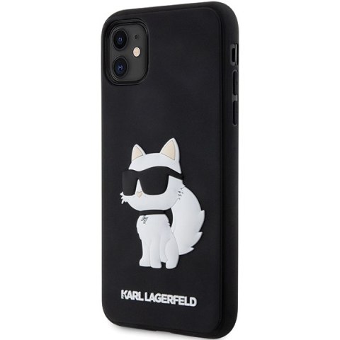 Karl Lagerfeld nakładka do iPhone 11 / XR KLHCN613DRKHNK czarna hardcase Rubber Choupette 3D