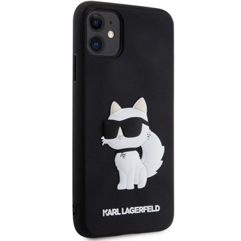 Karl Lagerfeld nakładka do iPhone 11 / XR KLHCN613DRKHNK czarna hardcase Rubber Choupette 3D