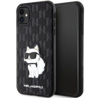 Karl Lagerfeld nakładka do iPhone 11 / XR KLHCN61SAKHPCK czarna Saffiano Monogram Choupette