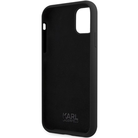 Karl Lagerfeld nakładka do iPhone 11 / XR KLHCN61SKSVGK czarna hardcase Silicone Signature Karl Lagerfeld nakładka do iPhone 11 / XR KLHCN61SKSVGK czarna hardcase Silicone Signature