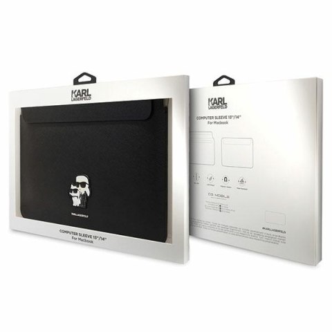 Karl Lagerfeld torba na laptopa 14" KLCS14SAKCPMK czarna Saffiano Karl&Choupette Karl Lagerfeld torba na laptopa 14" KLCS14SAKCPMK czarna Saffiano Karl&Choupette