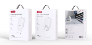 XO ładowarka sieciowa CE17 PD 65W 1x USB-C 1x USB biała