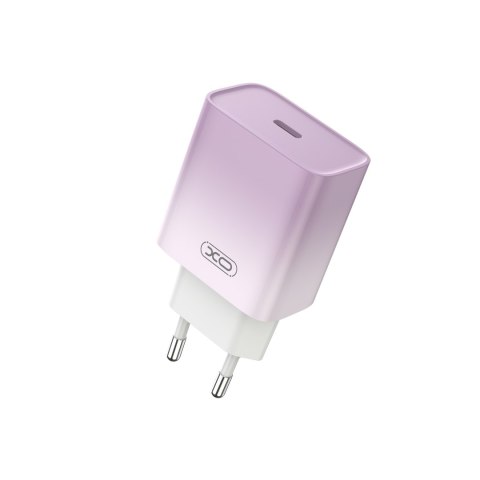 XO ładowarka sieciowa CE18 PD 30W 1x USB-C fioletowo-biała + kabel USB-C - Lightning XO ładowarka sieciowa CE18 PD 30W 1x USB-C fioletowo-biała + kabel USB-C - Lightning