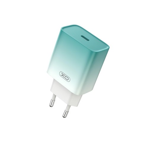 XO ładowarka sieciowa CE18 PD 30W 1x USB-C niebiesko-biała + kabel USB-C - Lightning XO ładowarka sieciowa CE18 PD 30W 1x USB-C niebiesko-biała + kabel USB-C - Lightning