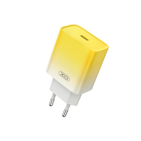 XO ładowarka sieciowa CE18 PD 30W 1x USB-C żółto-biała + kabel USB-C - Lightning XO ładowarka sieciowa CE18 PD 30W 1x USB-C żółto-biała + kabel USB-C - Lightning