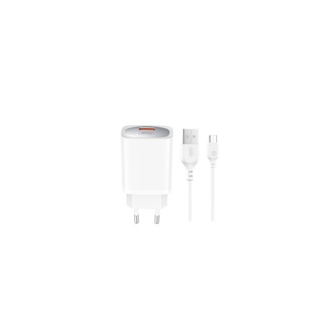 XO ładowarka sieciowa CE19 QC 18W 1x USB biała + kabel microUSB XO ładowarka sieciowa CE19 QC 18W 1x USB biała + kabel microUSB