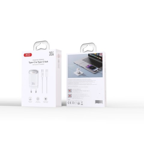 XO ładowarka sieciowa CE20 PD 30W 1x USB-C biała + kabel USB-C - USB-C XO ładowarka sieciowa CE20 PD 30W 1x USB-C biała + kabel USB-C - USB-C