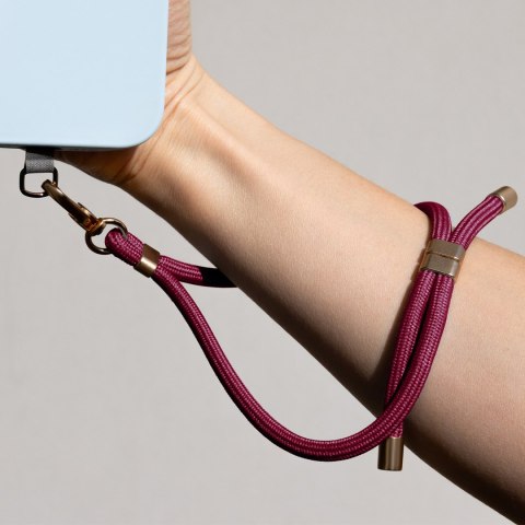Smycz uniwersalna na nadgarstek Elegant bordowa