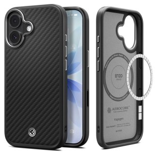 SPIGEN ENZO ARAMID "T" MAG MAGSAFE IPHONE 17 BLACK/SILVER