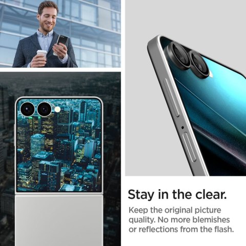 OSŁONA APARATU SPIGEN OPTIK PRO HD GLAS.TR "EZ FIT" CAMERA PROTECTOR 2-PACK GALAXY Z FLIP 7 BLACK