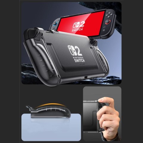 SUPCASE CRYSTAL CASE NINTENDO SWITCH 2 FROST BLACK