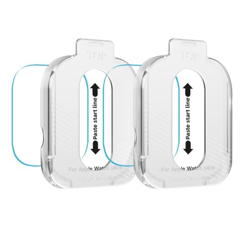 SZKŁO HARTOWANE TECH-PROTECT EASY SET+ 2-PACK APPLE WATCH ULTRA 1 / 2 / 3 (49 MM) CLEAR