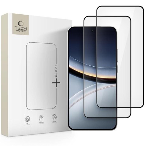 SZKŁO HARTOWANE TECH-PROTECT GLASS FIT+ 2-PACK XIAOMI POCO F7 5G BLACK