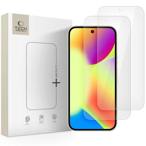 SZKŁO HARTOWANE TECH-PROTECT GLASS FIT+ 2-PACK GOOGLE PIXEL 9 / 9 PRO / 10 / 10 PRO CLEAR