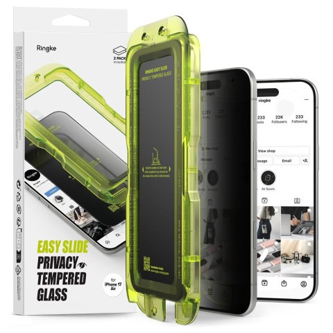 SZKŁO PRYWATYZUJĄCE RINGKE EASY SLIDE 2-PACK IPHONE AIR PRIVACY