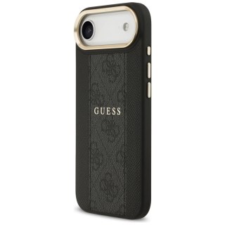Guess nakładka do iPhone 17 Air HC MAGSAFE PU W/ 4G PU STRIPE czarna