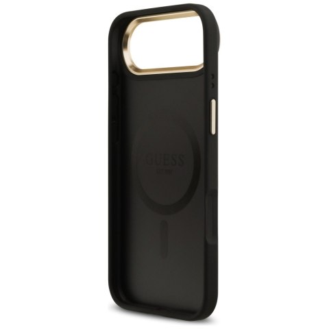 Guess nakładka do iPhone 17 Air HC MAGSAFE PU W/ 4G PU STRIPE czarna