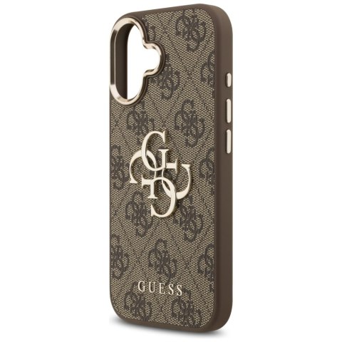 Guess nakładka do iPhone 17 HC 4G PU W/ BIG 4G CLASSIC LOGO GD brązowa