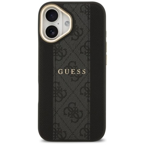 Guess nakładka do iPhone 17 HC MAGSAFE PU W/ 4G PU STRIPE czarna