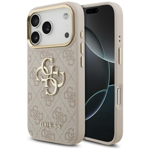 Guess nakładka do iPhone 17 Pro HC 4G PU W/ BIG 4G CLASSIC LOGO GD różowa