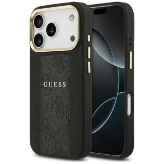 Guess nakładka do iPhone 17 Pro HC MAGSAFE PU W/ 4G PU STRIPE czarna