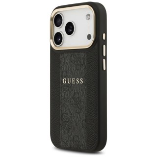 Guess nakładka do iPhone 17 Pro HC MAGSAFE PU W/ 4G PU STRIPE czarna
