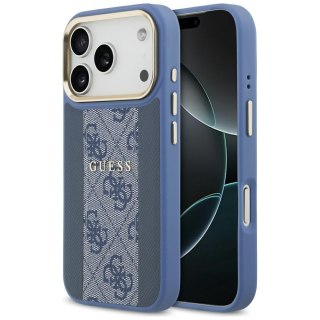 Guess nakładka do iPhone 17 Pro HC MAGSAFE PU W/ 4G PU STRIPE niebieska