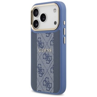 Guess nakładka do iPhone 17 Pro HC MAGSAFE PU W/ 4G PU STRIPE niebieska