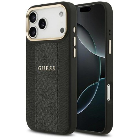 Guess nakładka do iPhone 17 Pro Max HC MAGSAFE PU W/ 4G PU STRIPE czarna