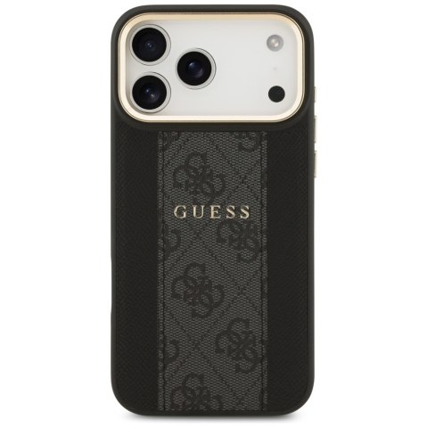Guess nakładka do iPhone 17 Pro Max HC MAGSAFE PU W/ 4G PU STRIPE czarna