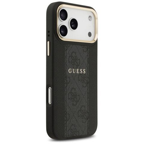 Guess nakładka do iPhone 17 Pro Max HC MAGSAFE PU W/ 4G PU STRIPE czarna