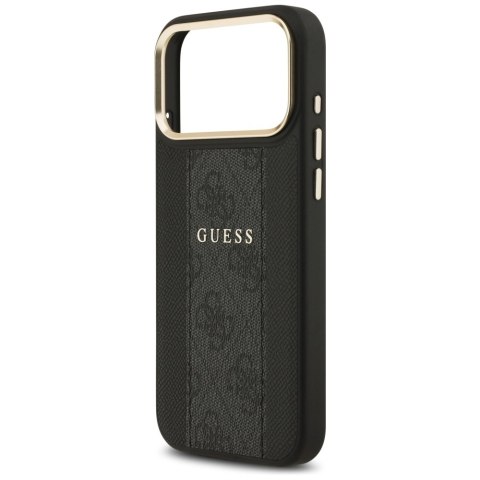 Guess nakładka do iPhone 17 Pro Max HC MAGSAFE PU W/ 4G PU STRIPE czarna