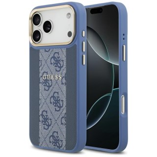 Guess nakładka do iPhone 17 Pro Max HC MAGSAFE PU W/ 4G PU STRIPE niebieska