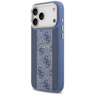 Guess nakładka do iPhone 17 Pro Max HC MAGSAFE PU W/ 4G PU STRIPE niebieska