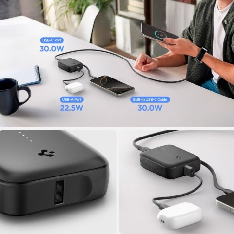 SPIGEN ESSENTAIL EA3010BT POWER BANK 10000MAH 30W BLACK