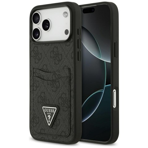 Guess nakładka 4G Double Card Triangle do iPhone 17 Pro Max czarna