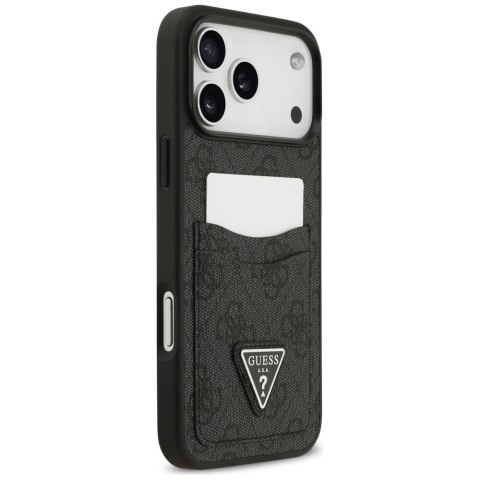 Guess nakładka 4G Double Card Triangle do iPhone 17 Pro Max czarna