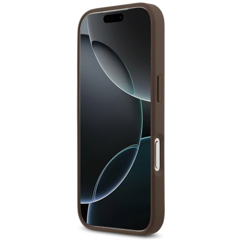 Guess nakładka 4G Double Card Triangle do iPhone 17 Pro brązowa