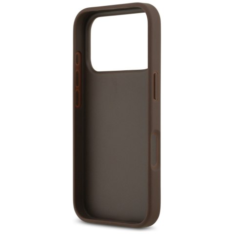 Guess nakładka 4G Double Card Triangle do iPhone 17 Pro brązowa
