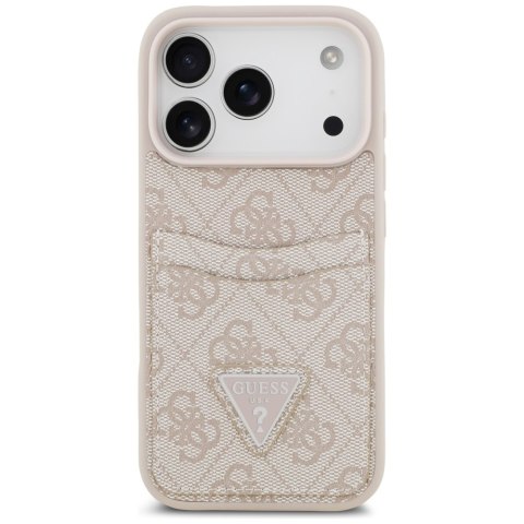 Guess nakładka 4G Double Card Triangle do iPhone 17 Pro różowa